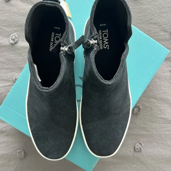 TOMS Verona Black Ankle Boots NEW - Picture 5 of 6